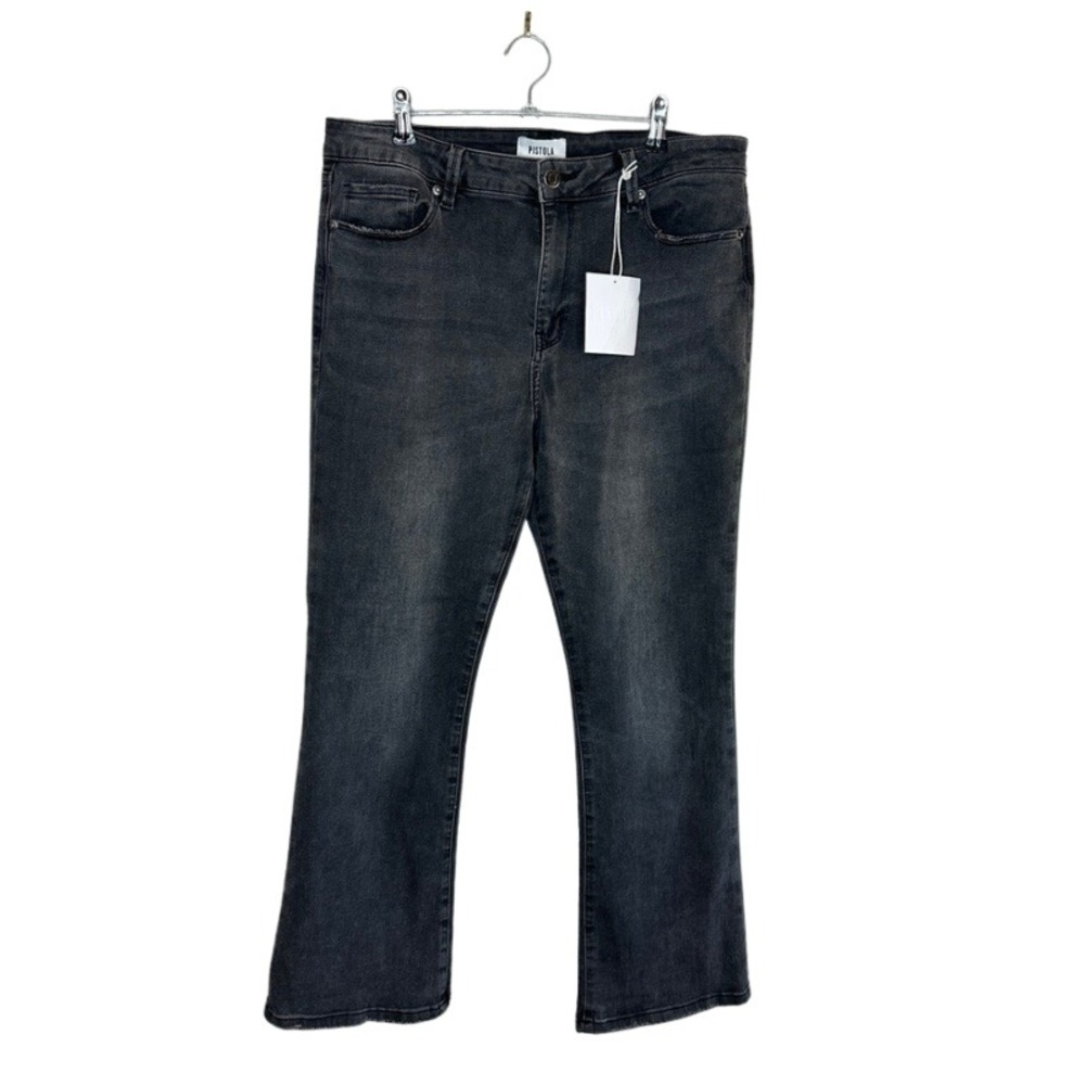 Pistola Kinsley Mid-Rise Ultra Flare Leg in Paint it Black Size 31 NWT